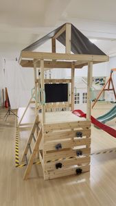 Safe Play Equipment Durable Climbing Frame Kids Playhouse Outdoor Playground <strong>Swing</strong> Sets Backyard Wooden <strong>Slide</strong> <strong>Swing</strong> Set Wood - Product Image 4