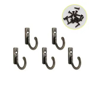 Hoed Jas Deur Haken Wall Mounted Zinklegering Haak Hanger Met 24 Sets Schroeven Keuken Badkamer Organizer Houder