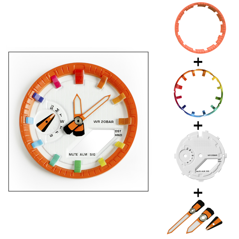 GA-2100/2110 набор аксессуаров для часов + часовое устройство + кольцо + набор рук для G Shock GA2100 сменная часть