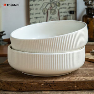 Sopa de frutas más grande, cerámica, porcelana blanca, diseño personalizado, ensaladera en relieve - Product Image 3