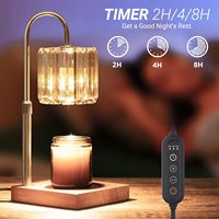 Diffuseur d'arômes électrique sans flamme, brûleur de cire, chauffe-bougie, avec réglage de la hauteur, minuterie et éclairage d'ambiance pour chambre à coucher