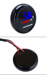 XMAX300 KO SO <span class=keywords><strong>moto</strong></span> universel nouveau thermomètre à affichage numérique de compteur de température d'eau ronde - Product Image 2