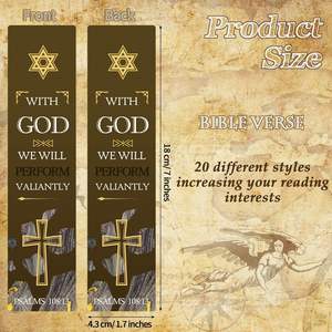 Segnalibri cristiani personalizzati con versi bibbia ispiratrici vibranti segnalibro alla rinfusa regali cristiani per gruppi di chiese - Product Image 2