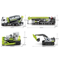 Camion Bulldozer Pneumatique Motorisé Sembo à l'Échelle 1:8, Véhicule d'Ingénierie, Blocs de Construction en Plastique ABS, Modèle Éducatif, Jouet pour