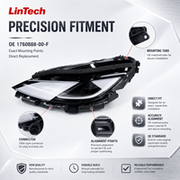 Ensemble de phare avant gauche standard LinTech OE 1760888 00 F compatible avec Tesla Model 3 Refresh