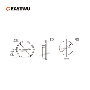 Conector de gabinete de plástico ligero de 26mm para muebles de caravana RV para atornillar y presionar en piezas y accesorios de RV - Product Image 6