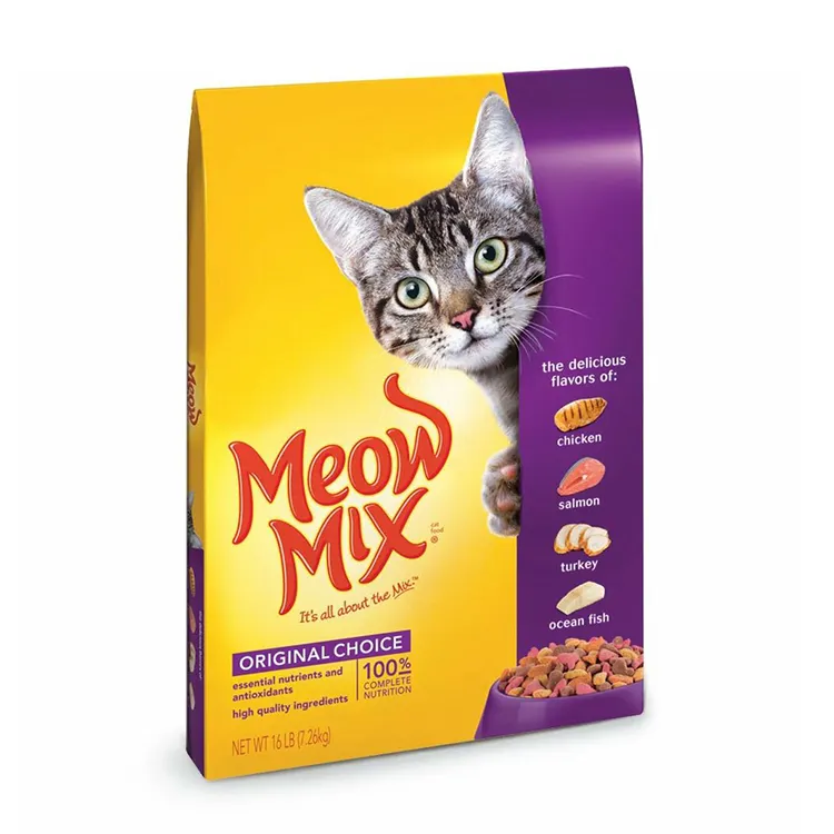 Wholesale Oem 4kg 7kg 10kg Reusable Aluminium Foil Plastic Wet /Dry Cat Snack Feed Food Pouch Packaging Bag For Animal Pet Food