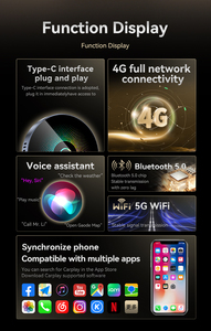 กล่อง CarPlay AI 8GB 128GB Qualcomm 6225 อะแดปเตอร์ Android Auto ไร้สาย - Product Image 6