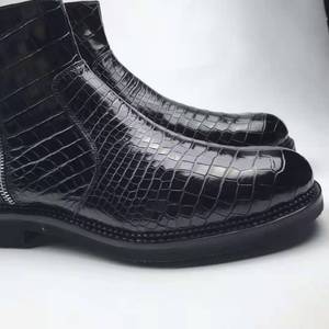 Chaussures d'hiver Goodyear italiennes pour hommes, bottes en cuir de crocodile véritable, bottes Oxford pour hommes, bottes à la cheville en cuir de haute qualité pour hommes - Product Image 6