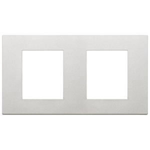 4M 2 Gang Wall <b>Switch</b> <b>Plate</b> Silver 20x9.5x0.9 Cm For Electrical Outlets - Product Image 1