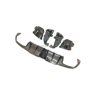 Difusor de parachoques trasero de fibra de carbono, con terminales de escape para <span class=keywords><strong>Mercedes</strong></span> Benz Clase <span class=keywords><strong>C</strong></span>, C205, C63, <span class=keywords><strong>AMG</strong></span> Coupe, 2 puertas, 2015, 2016, 2017, 2018, <span class=keywords><strong>2019</strong></span> - Product Image 4