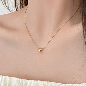 2025 Dainty 18K Plaqué Or En Acier Inoxydable Collier Étanche Bijoux Coeur Pendentif Charme Collier pour Femmes - Product Image 3
