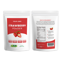Extrait d'herbe de poudre de fruit de fraise naturelle de qualité supérieure avec polyphénols actifs et rehausseur de saveur et colorant à la vitamine C