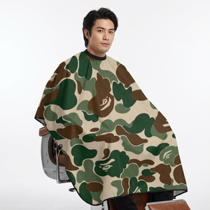 Capa de Corte de Pelo Impermeable con Estampado de Camuflaje para Peluquería, Capa de Barbero con Estampado de Camuflaje - Product Image 1
