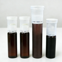 Flacon en plastique PET ambré pour liquides pharmaceutiques, sans BPA, 10 ml, 15 ml, 20 ml, 25 ml, 30 ml, avec bouchon inviolable