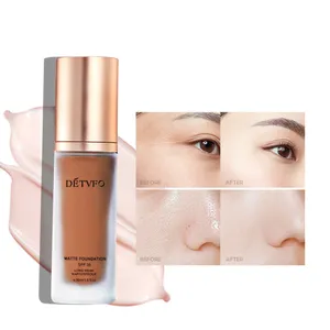 Private Label Dunkle Haut Körper Gesicht Long Wear Vegan Make Up Beauty Liquid Foundation