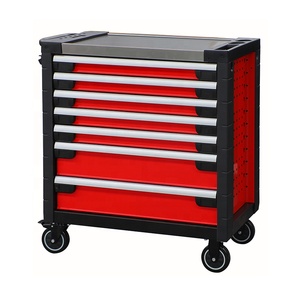 Chariot à outils robuste en acier inoxydable à 7 tiroirs avec serrure, glissières à billes, certifié OEM ISO9001 pour <span class=keywords><strong>garage</strong></span> et atelier - Product Image 2
