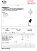 NCE Power NCES090P050F 900V 50A MOSFET de Potencia de Canal N SiC TO-220F 36W 100% Original con Código de Lote Rastreable -55C +175C Rds 65mR