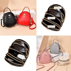 Petit <span class=keywords><strong>sac</strong></span> <span class=keywords><strong>à</strong></span> bandoulière en PU <span class=keywords><strong>à</strong></span> la mode pour femmes avec fermeture <span class=keywords><strong>à</strong></span> glissière Messenger Purse Handbag - Product Image 5