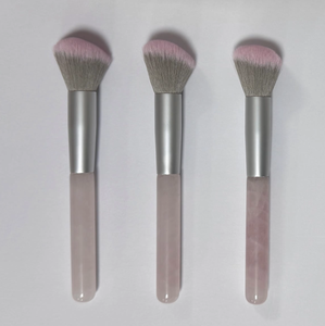 Herramientas de belleza brochas de jade de cuarzo rosa piedra natural al por mayor para maquillaje - Product Image 2