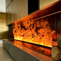 Cheminée électrique murale intelligente avec flamme multicolore 3D, contrôle par application WiFi, chauffage pour la maison et l'hôtel