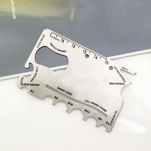 أداة سكين بطاقة بقاء معدنية متعددة الأدوات 22 في 1 أداة فتاحات زجاجات بطاقة جيب محفظة بطاقة ائتمان للأماكن الخارجية - Product Image 4