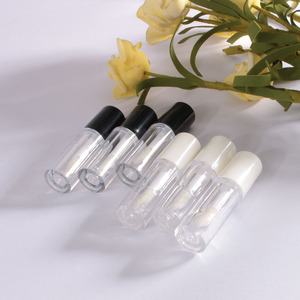 Venta caliente 1mL Mini tubo de brillo de labios de muestra, brillo de labios cosmético y botella de llenado de aceite de labios con tapa blanca, Material de embalaje - Product Image 5