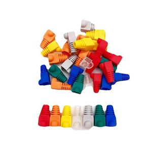 <b>Rj45</b> Crystal Head Protector Cover 8P8C Boot For Cat5e Cat6 Network <b>Cables</b> Colorful Plastic Connector Accessory - Product Image 1