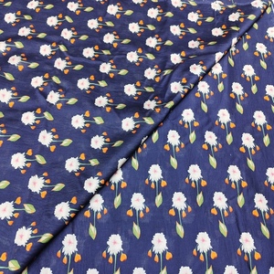 Tela de Seda Cruda Azul Elegante, Ligera, con Patrón Geométrico Abstracto, para Confección de Kurta, Blusas, Vestidos y Manualidades - Product Image 5