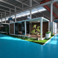Maison conteneur pliable de luxe, résistance au vent de niveau 10, villa modulaire préfabriquée pour hôtel-resort, gîte, jardin