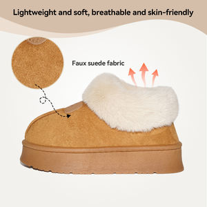 Pantofole a Stivaletto da Donna Calde Morbide e Comode in Memory Foam Antiscivolo da Casa per Interni con Collo Soffice - Product Image 4