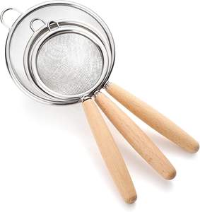 Stainless Steel Strainers Spoon <b>Mini</b> Filter Colander Oil Juicer Filter Mesh Strainer for Cooking and Frying With Wooden Handle - Product Image 6