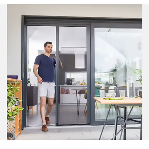 Moustiquaire de porte magnétique rétractable à fermeture automatique moderne, maille en fibre de verre 18 mailles, garantie 5 ans, pour la prévention des moustiques tropicaux - Product Image 3