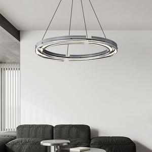 Lámpara de Techo LED Moderna y Minimalista para Sala de Estar, Elegante y Sofisticada, de Cristal de Alta Gama, con Diseño Circular Central - Product Image 4