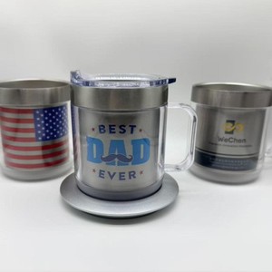 Personalized Custom Color Printed Pattern Inner 304 Stainless Steel <b>Large</b> Capacity Travel Tumbler Transparent Glowing RGB - Product Image 4