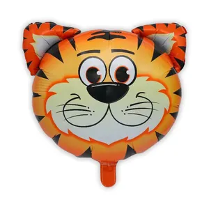 新设计可爱的动物气球大尺寸卡通动物头部花箔气球儿童玩具和礼物主题派对和节日装饰