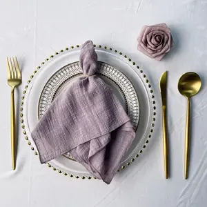 Hochzeitsessen atmungsaktiv bio-Baumwollkette Windel staubfarbenes rosenkleidungs-Wandelluxus-Wandeln für Restaurant