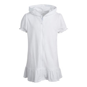 <span class=keywords><strong>Robe</strong></span> <span class=keywords><strong>de</strong></span> <span class=keywords><strong>bain</strong></span> pour filles avec capuche zippée intégrale et volants, en tissu éponge, pour enfants - Product Image 1