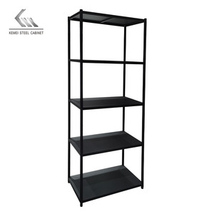 Étagère noire à 5 couches sans boulons, étagère industrielle légère en acier, bon marché - Product Image 3