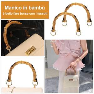 Poignée Classique en Bambou pour Sac à Main, Cabas, Sac en Jute – Anses en Bambou pour Sacs - Product Image 5