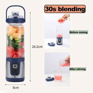Nuevo Diseño de Licuadora Portátil de Doble Cuchilla de 750 ml, Mezcladora de Frutas Doméstica, Mini Licuadora USB para Regalos - Product Image 3