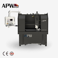 Machine de découpe de métal à jet d'eau CNC automatique à 5 axes de haute précision entièrement fermée APW avec moteur et pompe