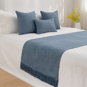 Summer Anne's Solid Color Plain Elegant Hotel Bed Runner - Product Image 1