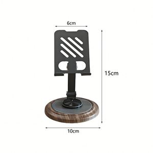 Support de téléphone portable rotatif en alliage d'aluminium, rotation à 360°, pliable, portable, hauteur réglable, pour bureau et usage domestique, logo personnalisé - Product Image 1