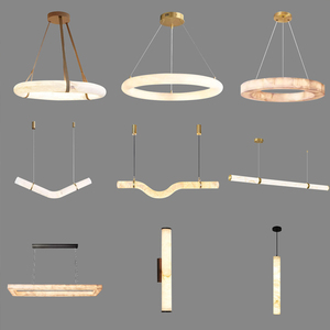 Lampadario di Design Lussuoso e <span class=keywords><strong>Semplice</strong></span> in Marmo Naturale, Lampada a Sospensione in Alabastro per Ristorante, Camera da Letto, Studio e Bar - Product Image 3