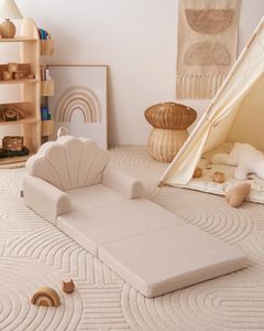 Sofá Tatami 2 en 1 de Alta Calidad para Niños, Diseño Moderno, Tela de Felpa, Funda Extraíble para Dormitorio o Sala de Estar - Product Image 3