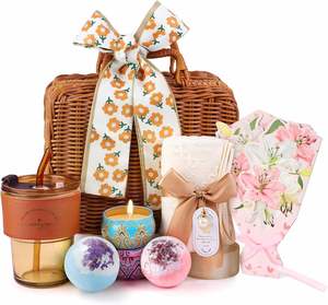 Low Price Custom Personalized Rattan Birthday Gift Basket for Her 2025 Unique Valentine's Day Gifts for Women - Product Image 1