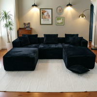 Ensemble de canapés modulaires sectionnels, emballage compressé, forme carrée, canapé-lit confortable, aucun assemblage requis, villa
