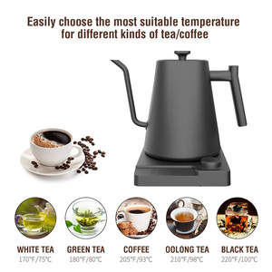 110V 220V <b>Keep</b> <b>Warm</b> Gooseneck <b>Kettle</b> Smart Temperature Control Pot 1200W Rapid Heating <b>Kettle</b> 304 Stainless Steel Liner Goosenec - Product Image 2