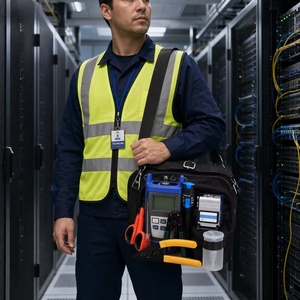 Kit de herramientas para empalme en frío de <span class=keywords><strong>fibra</strong></span> FTTH: Cuchilla de corte, lápiz de luz roja, medidor de potencia óptica, pinza Miller, reparación de máquina de empalme por fusión - Product Image 2
